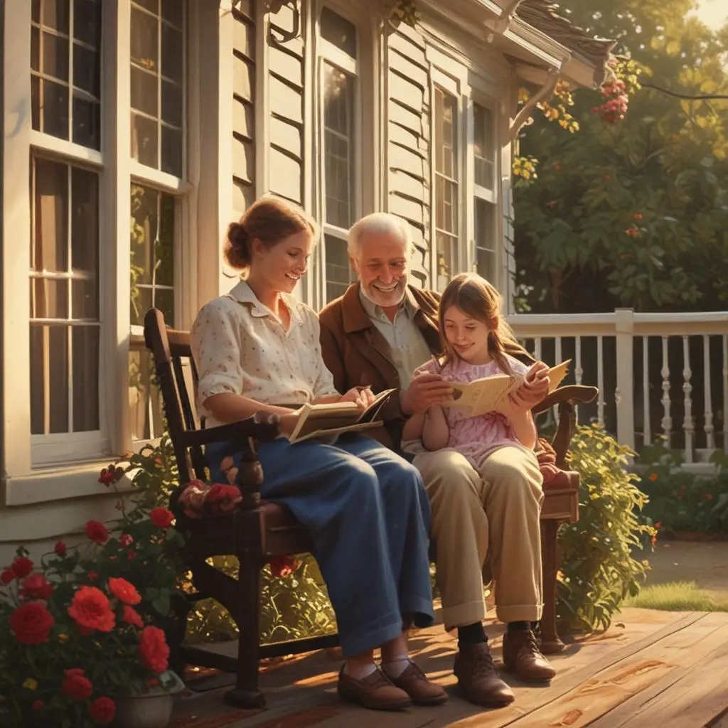 Abuelos y nietos comparten una memoria cálida
